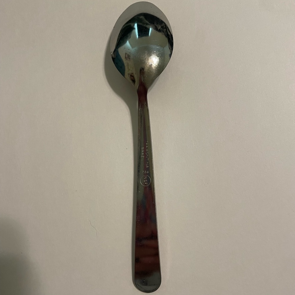 Set of 8 Tramontina Brazil 736 NSF stainless steel tea spoons - Picture 3 of 6